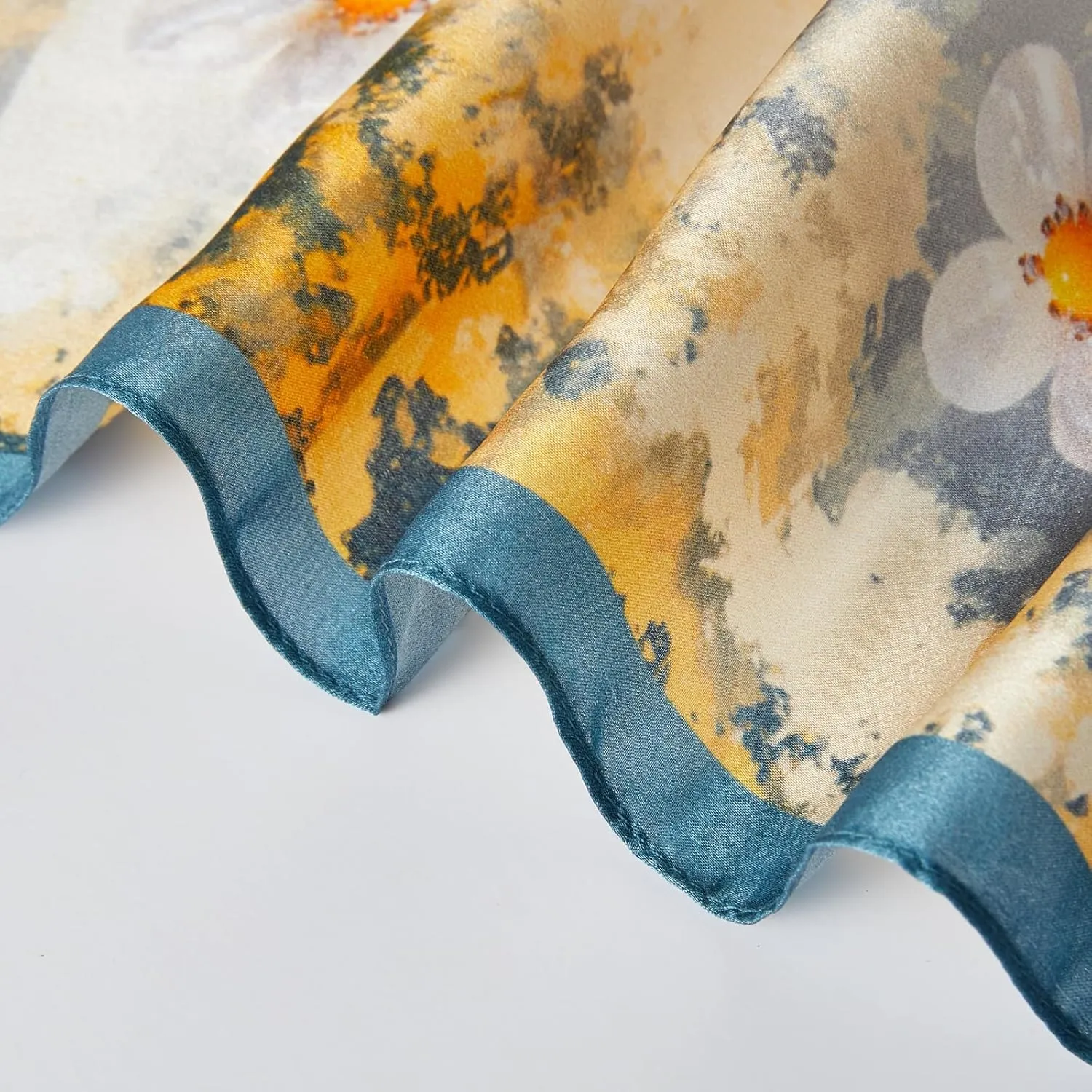 100% Mulberry Silk Square Scarf 27''x27'' Neck Scarf Hair Scarf Headscarf Bandanas for Women