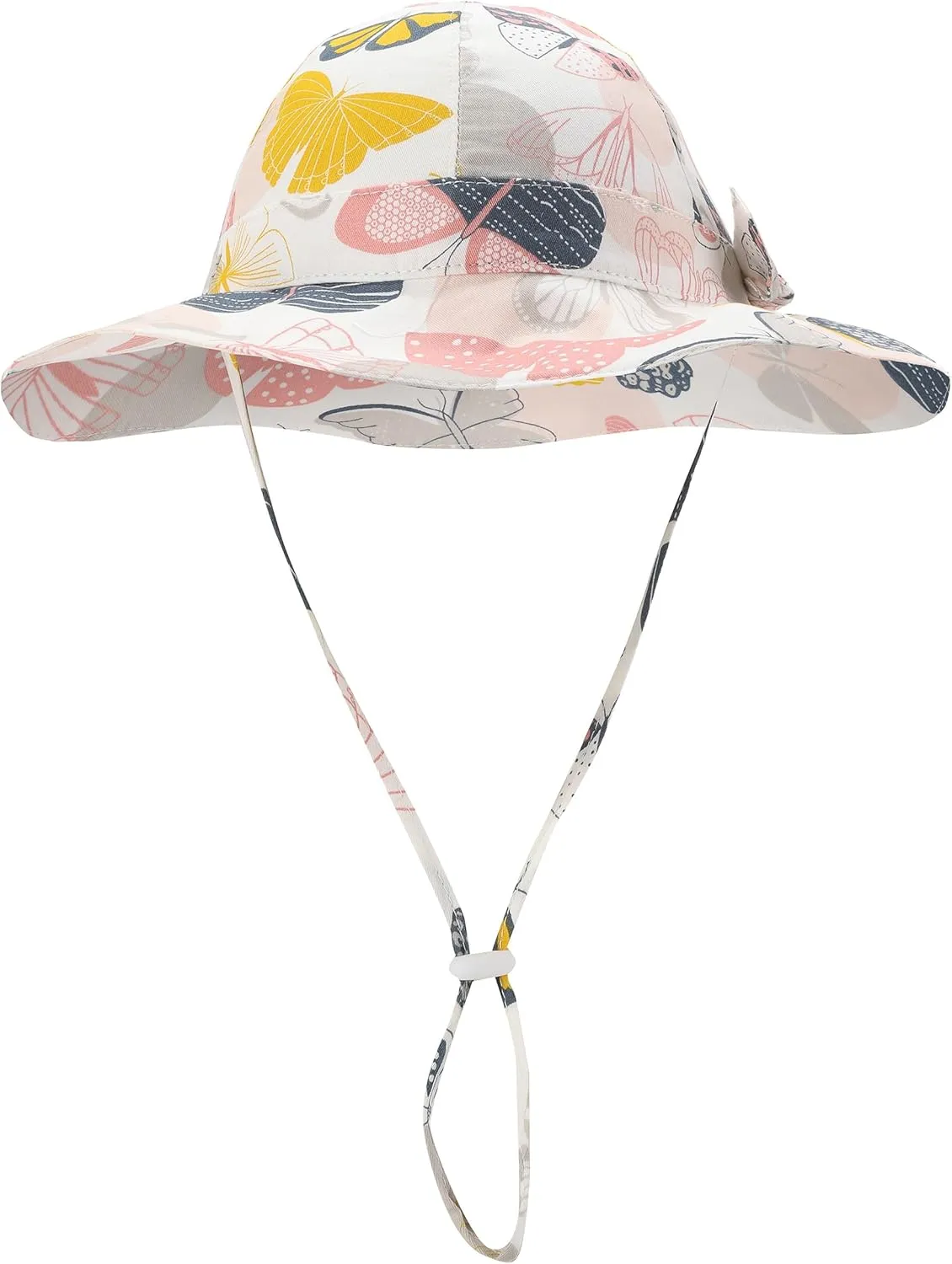 Baby Girl Sun Hat Summer Beach Hats with UPF 50  Toddler Infant with Wide Brim Strap Outdoor Bucket Hat