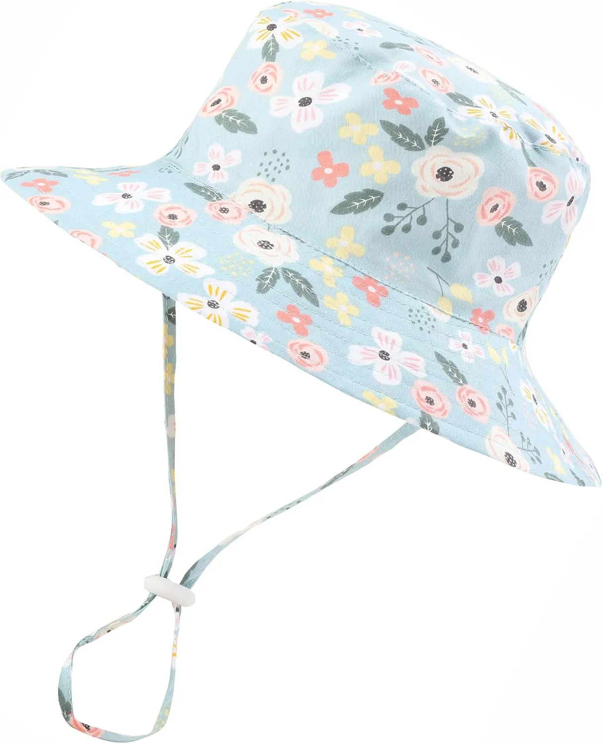 Baby Girl Sun Hat Summer Beach Hats with UPF 50  Toddler Infant with Wide Brim Strap Outdoor Bucket Hat