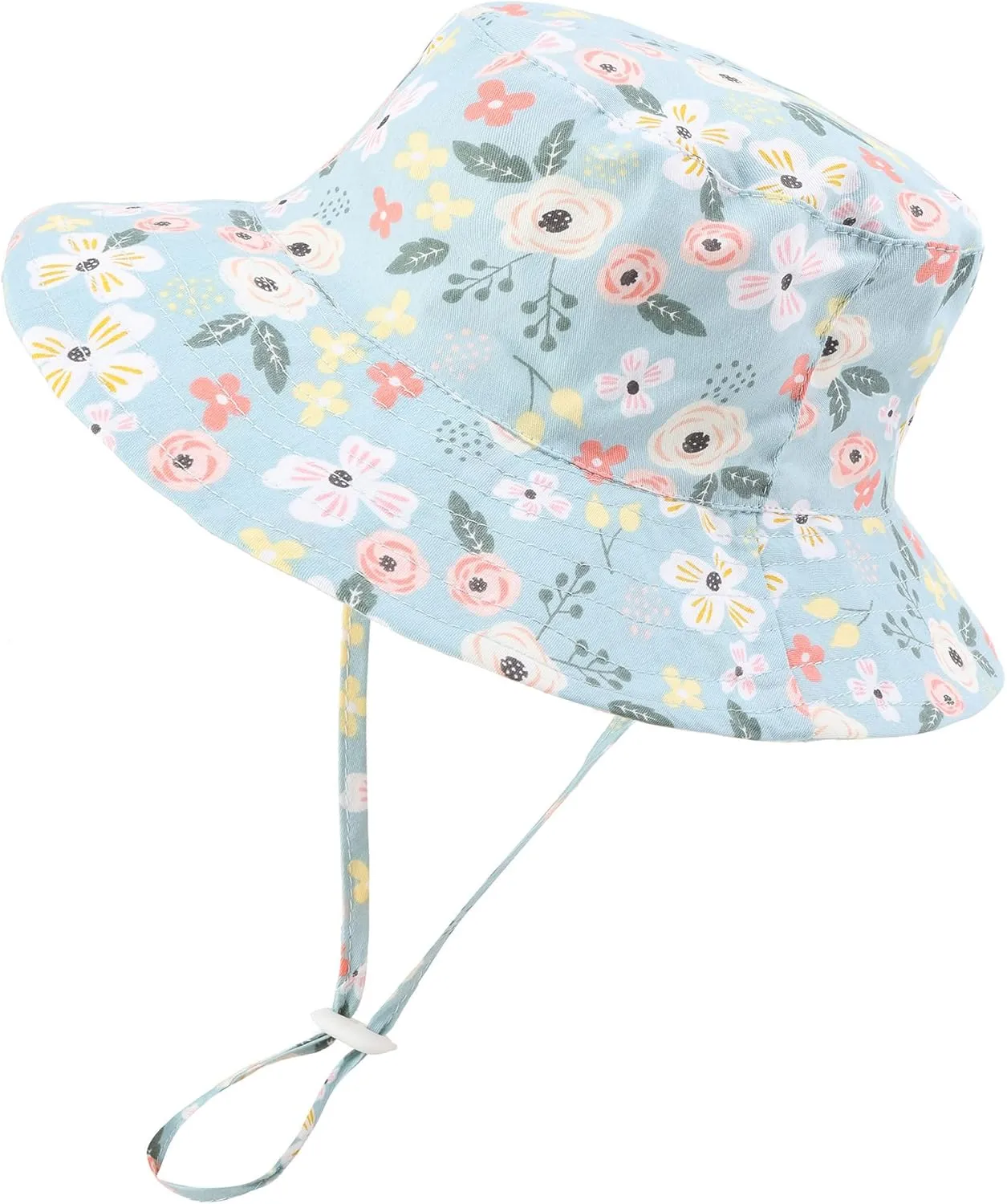 Baby Girl Sun Hat Summer Beach Hats with UPF 50  Toddler Infant with Wide Brim Strap Outdoor Bucket Hat