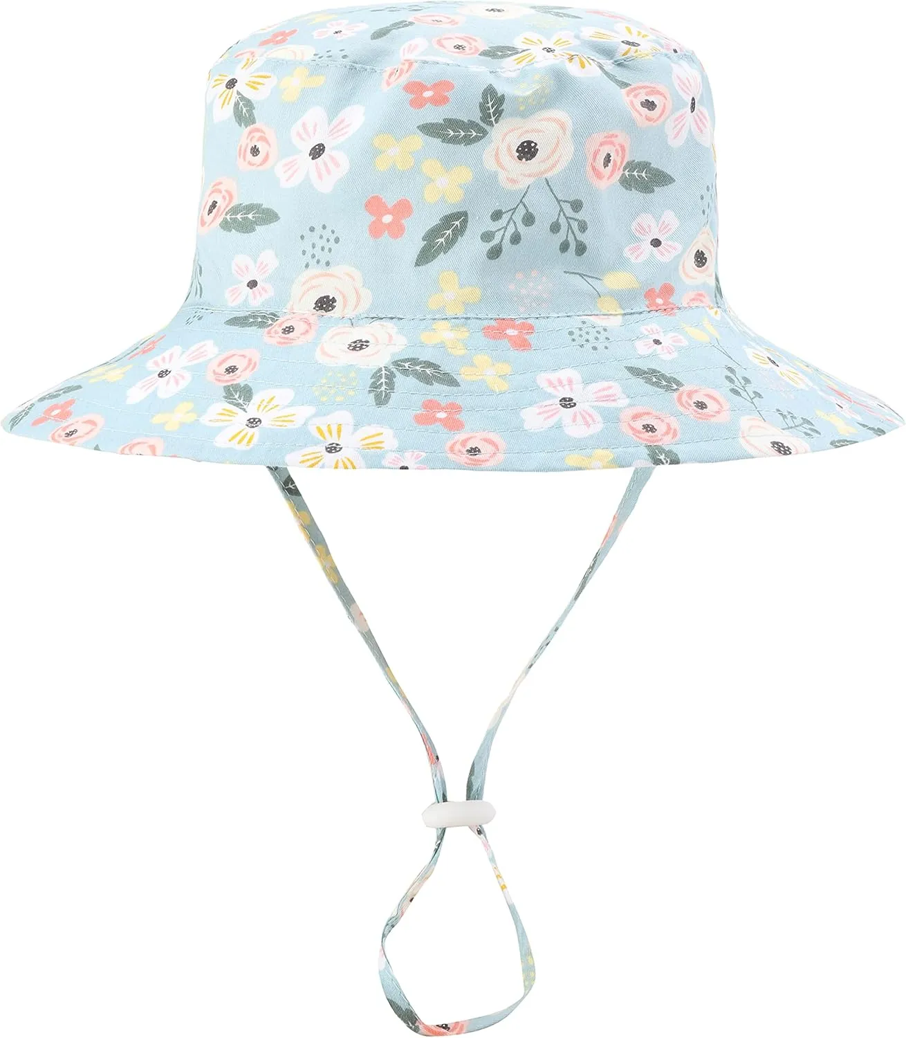 Baby Girl Sun Hat Summer Beach Hats with UPF 50  Toddler Infant with Wide Brim Strap Outdoor Bucket Hat