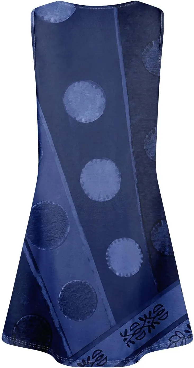 BAXLIMEK Sundresses for Women,2025 Spring Summer Casual Loose U Neck Mini Dress Trendy Flowy Ruched Print Beach T Shirt Dress