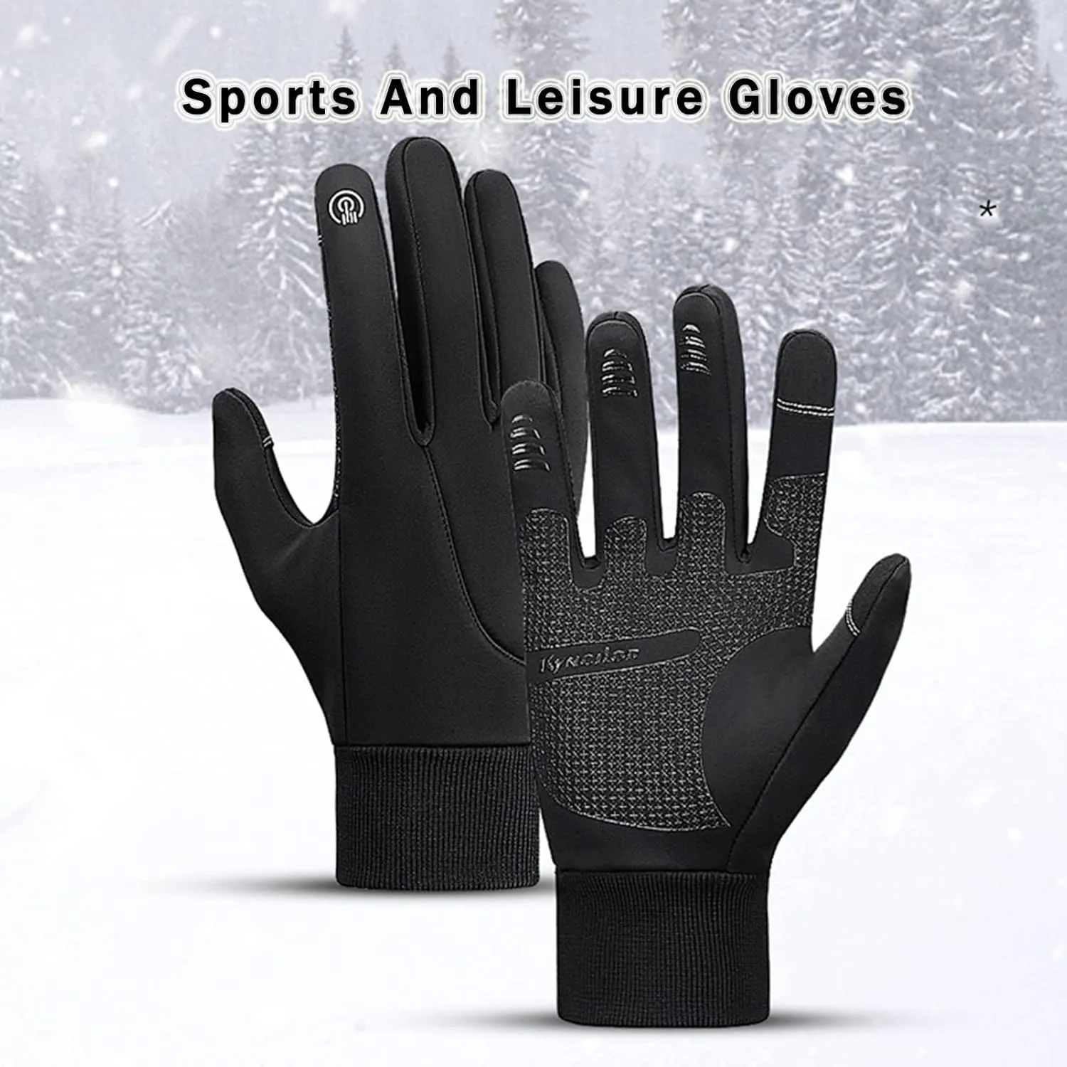 Black Gloves for Cold Weather Mens Winter Gloves Touchscreen Gloves Workout Gloves for Men Thin Windproof Anti Slip Gloves for Hiking Bike Cycling Texting Skiing Outdoor Sports Gloves