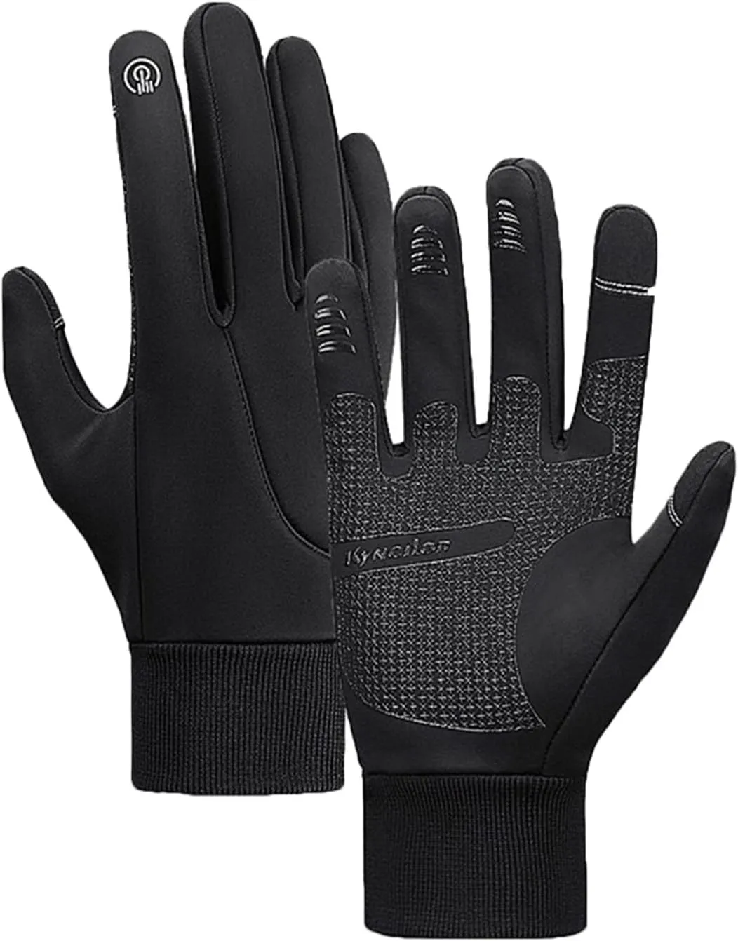 Black Gloves for Cold Weather Mens Winter Gloves Touchscreen Gloves Workout Gloves for Men Thin Windproof Anti Slip Gloves for Hiking Bike Cycling Texting Skiing Outdoor Sports Gloves