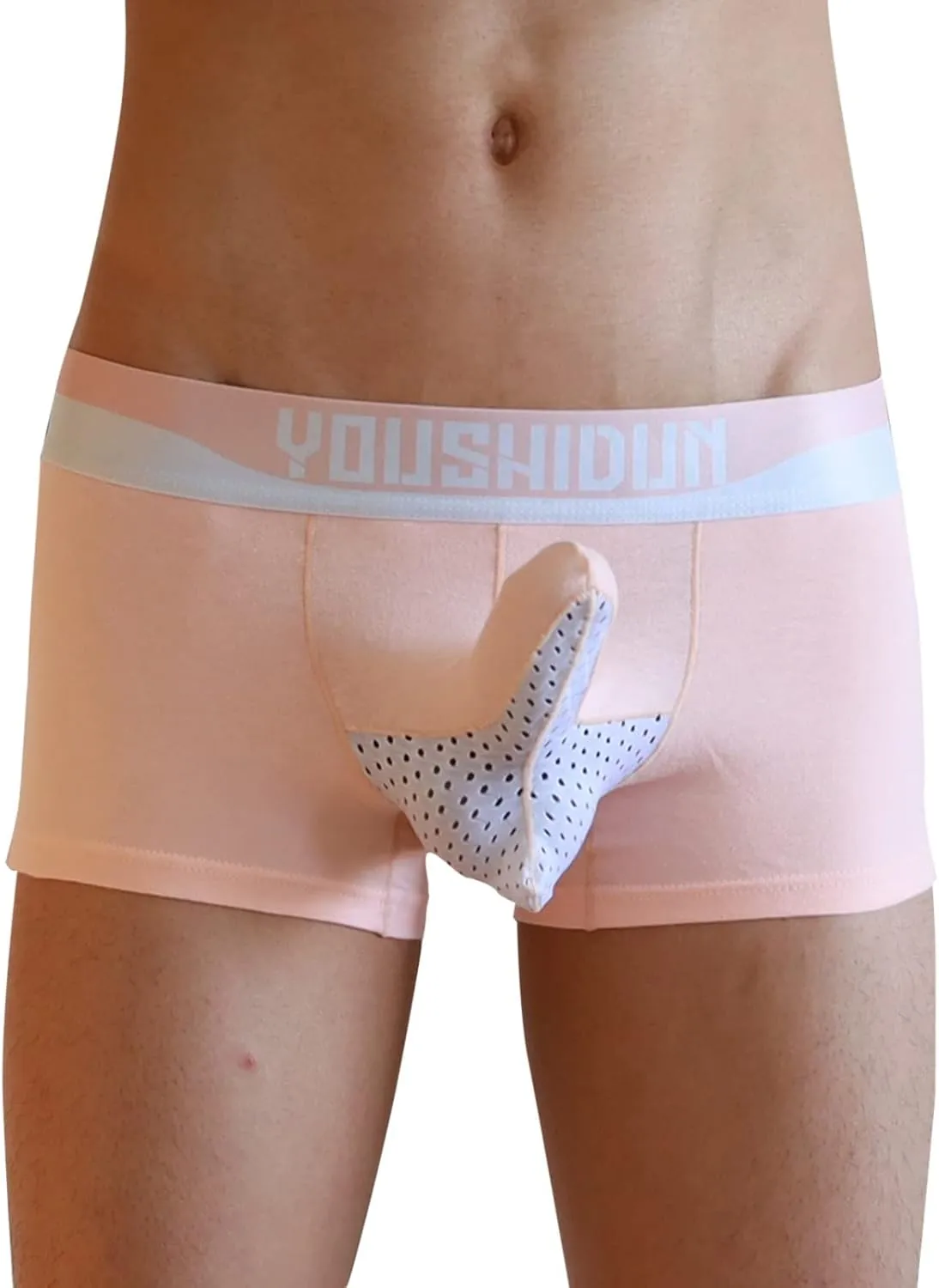 Boxers for Men Male Casual Solid Mesh Elephant Trunk Breathable Underwear Pant Knickers Comfortable Boxer