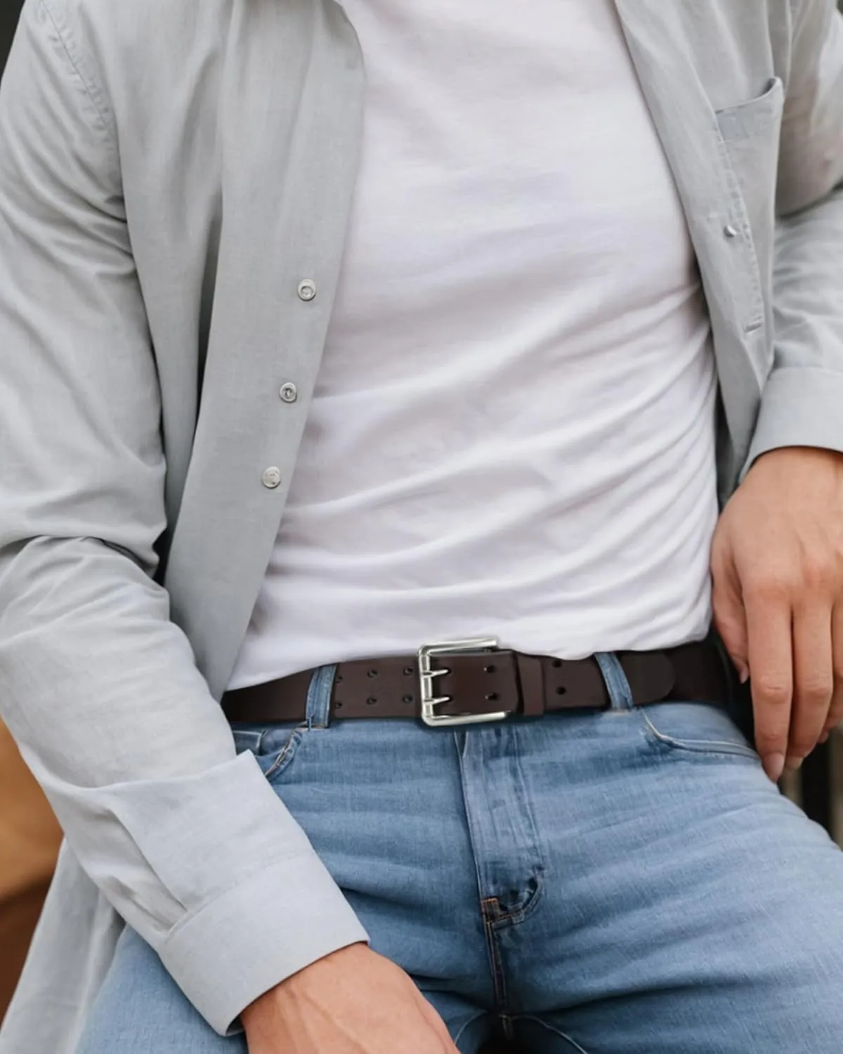 CHAOREN Full Grain Leather Belts for Men - Mens Belt for Jeans - Timeless Elegance for Casual Dress
