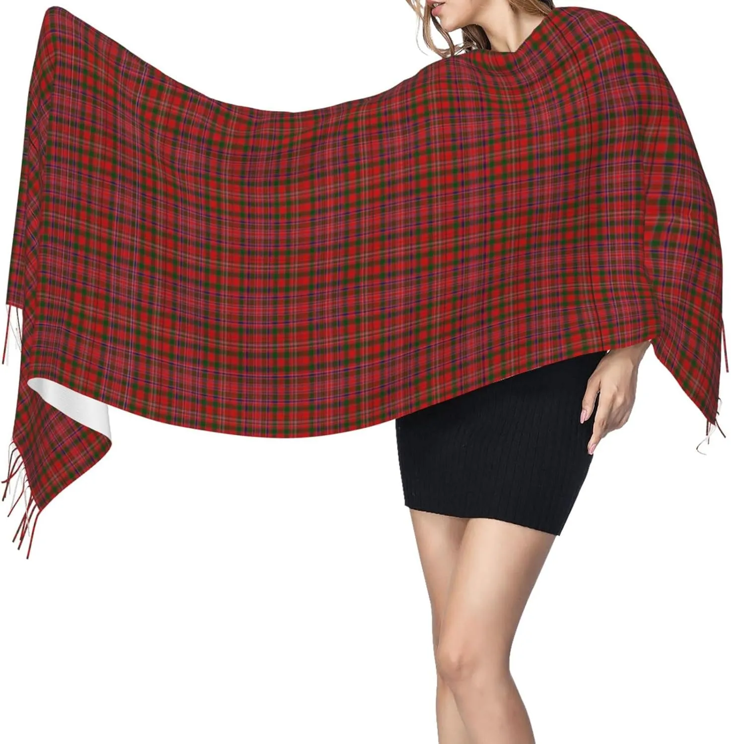 Clan Macdougall Tartan Imitation Cashmere Tassel Scarf Winter Scarf Autumn Softest Classic Warm