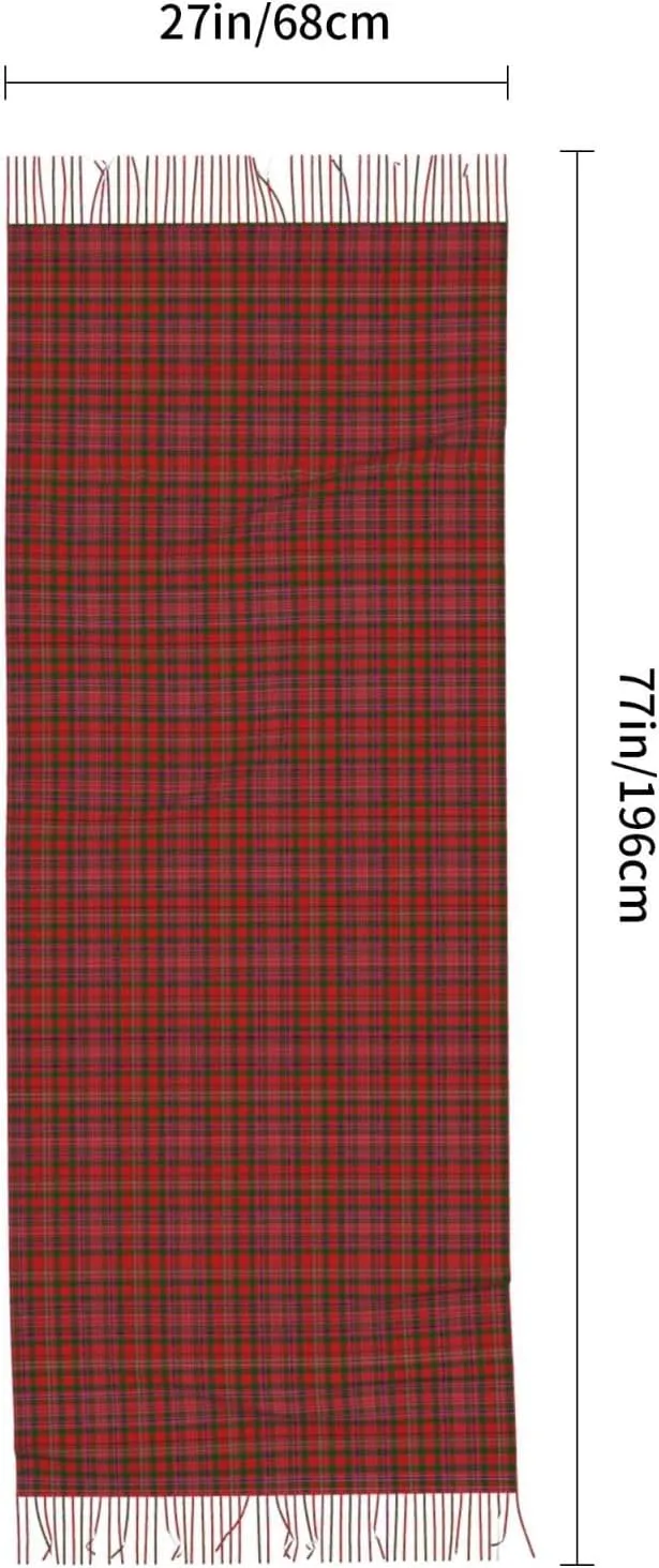 Clan Macdougall Tartan Imitation Cashmere Tassel Scarf Winter Scarf Autumn Softest Classic Warm