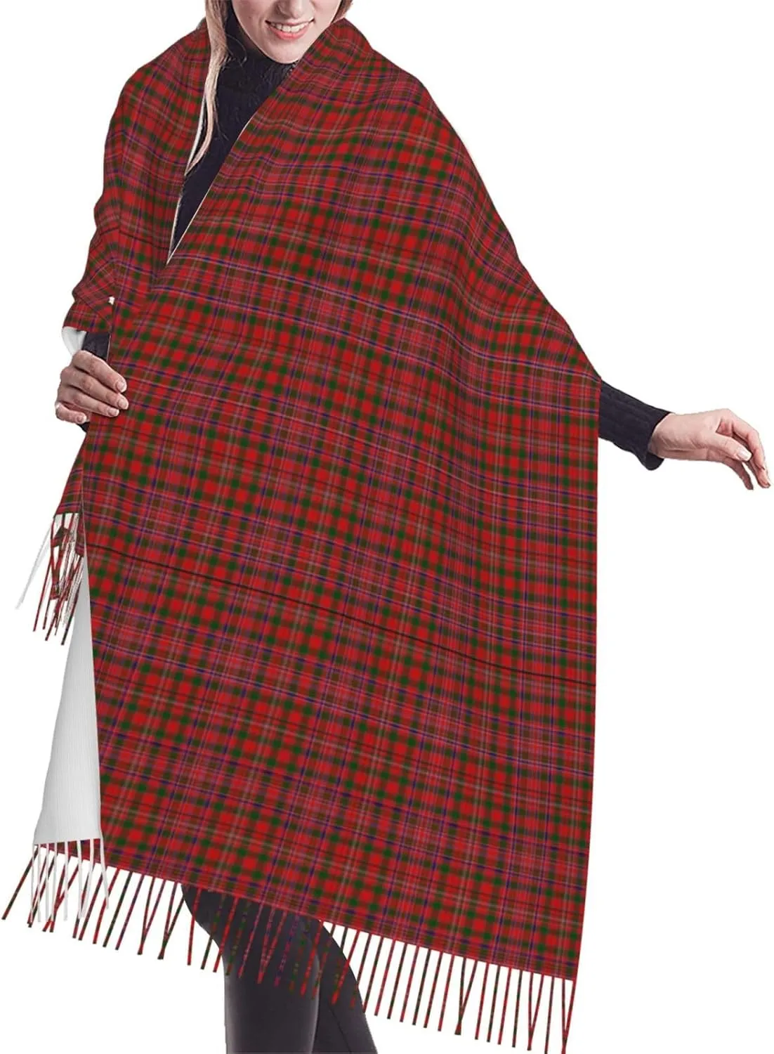 Clan Macdougall Tartan Imitation Cashmere Tassel Scarf Winter Scarf Autumn Softest Classic Warm