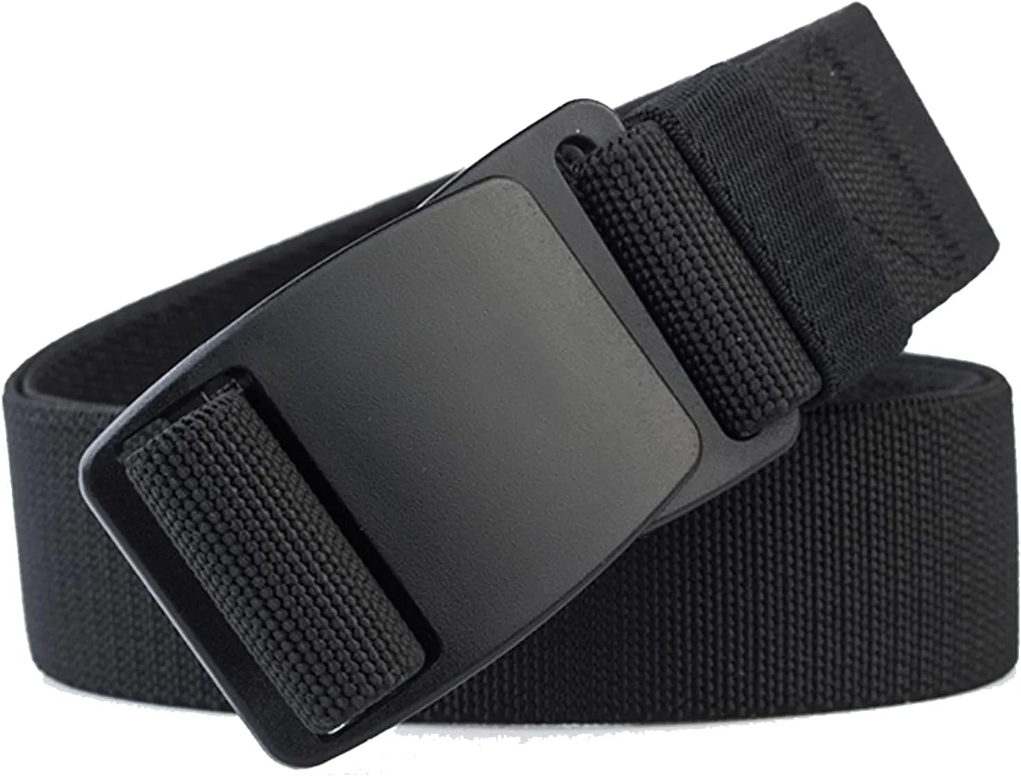 Elastic Belts for Men Quick Release Non Metal Plastic Buckle Comfortable Stretch Webbing Golf Belt 1.5" Wide