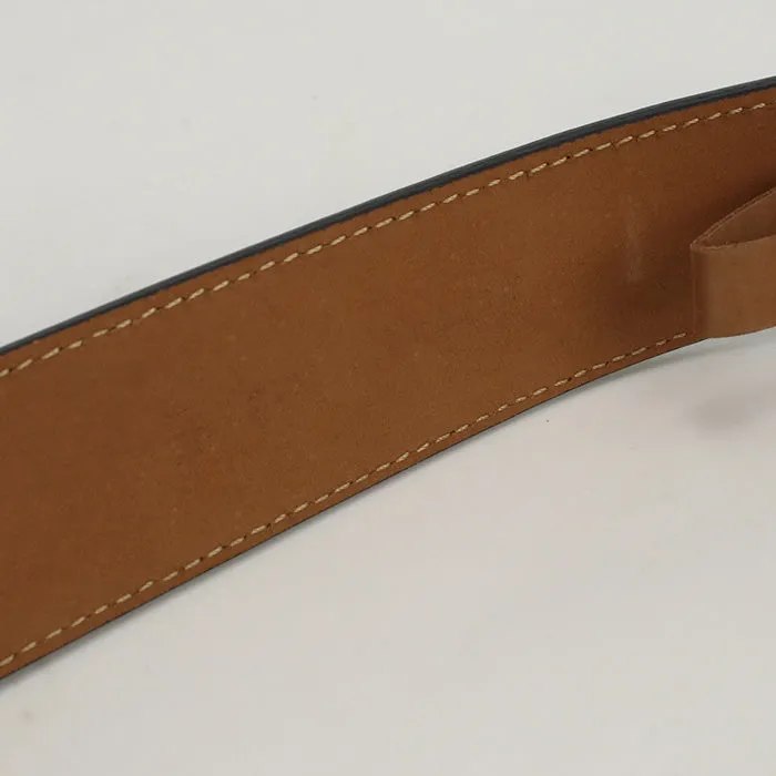 FENDI 7C0497 belt Monogram embossed Casual Belts Wide Belts leather Brown mens