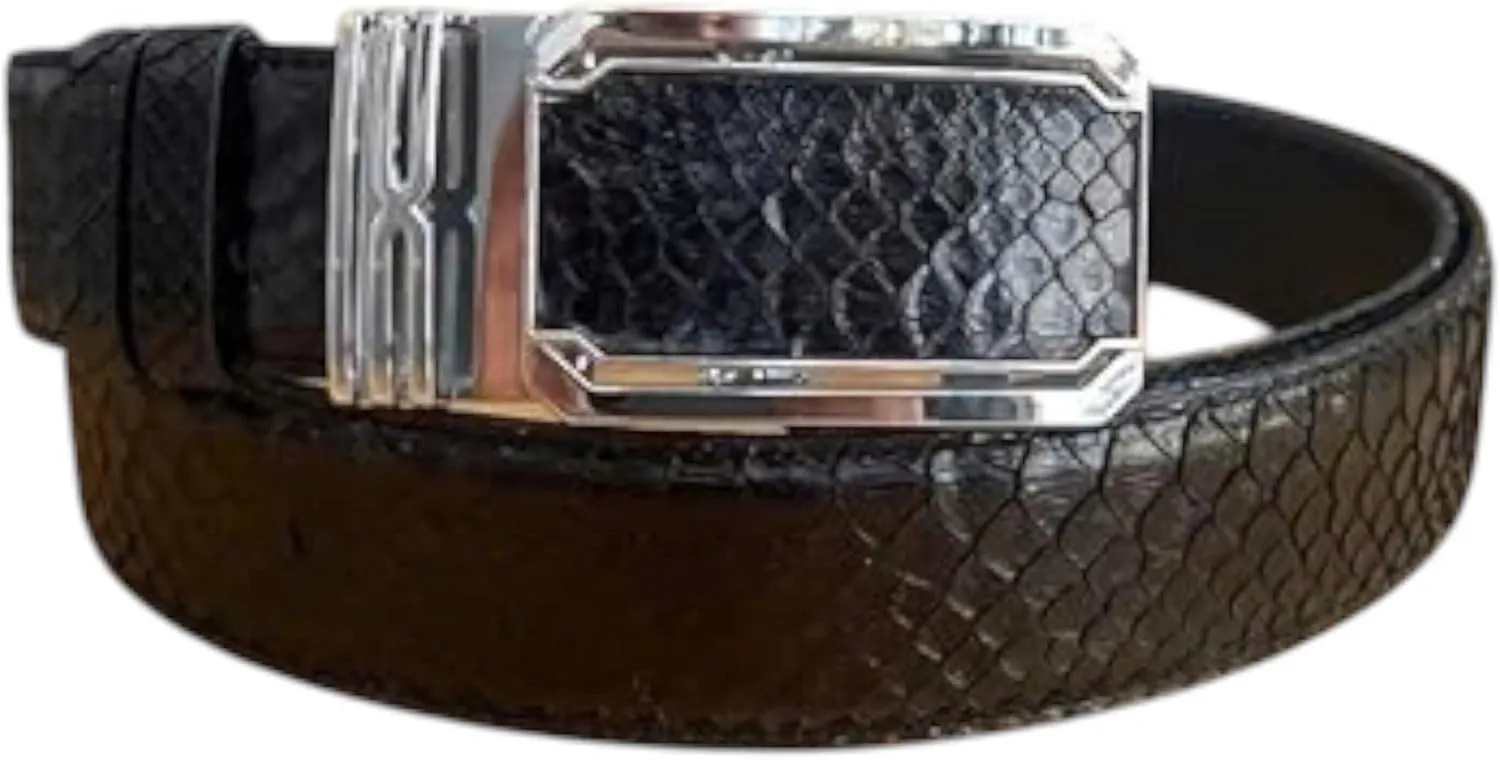 Genuine python leather skin belts for men snakeskin dress belt casual men's belt snake leather belts for men width 1.5"