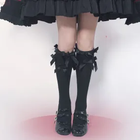 Harajuku Bows Mid Calf Socks