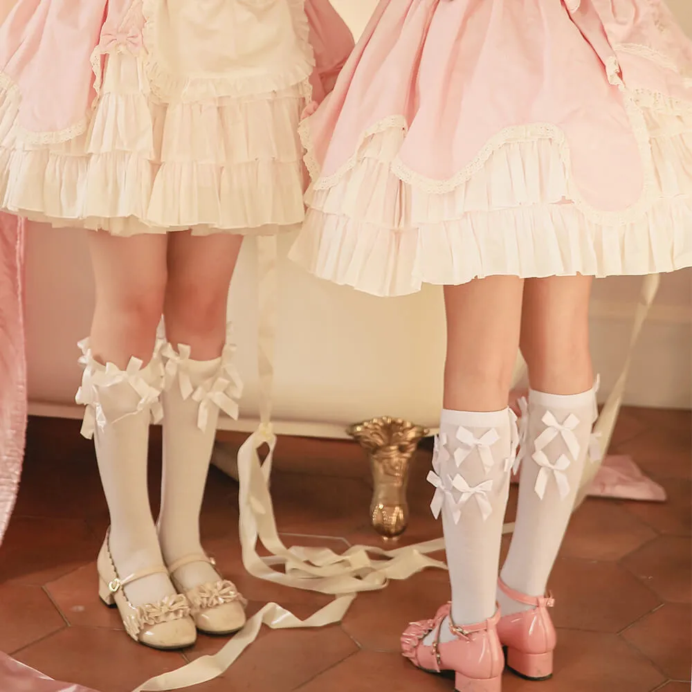 Harajuku Bows Mid Calf Socks