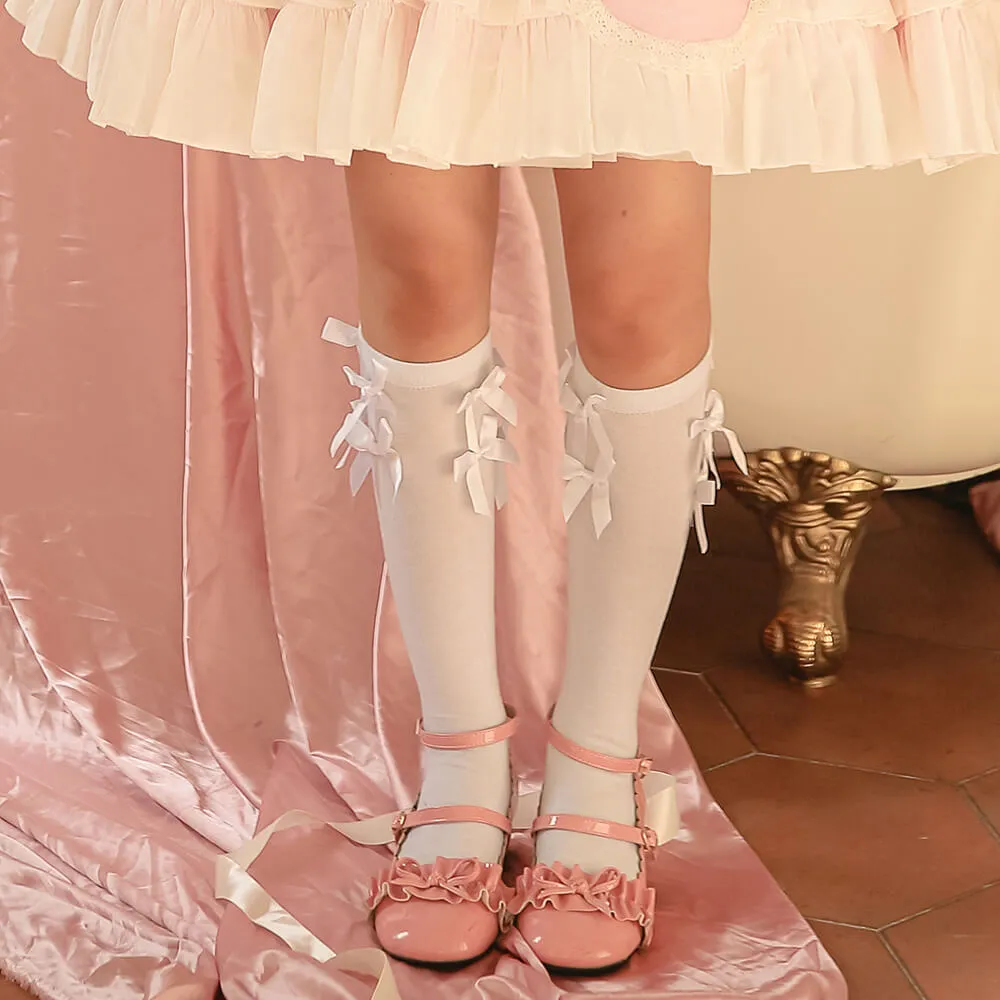 Harajuku Bows Mid Calf Socks