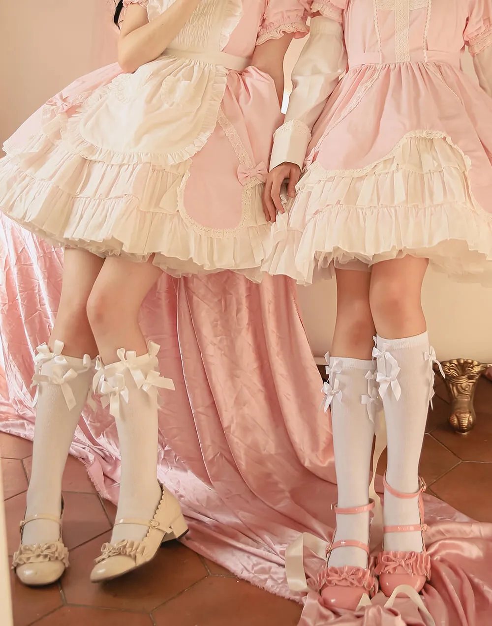 Harajuku Bows Mid Calf Socks