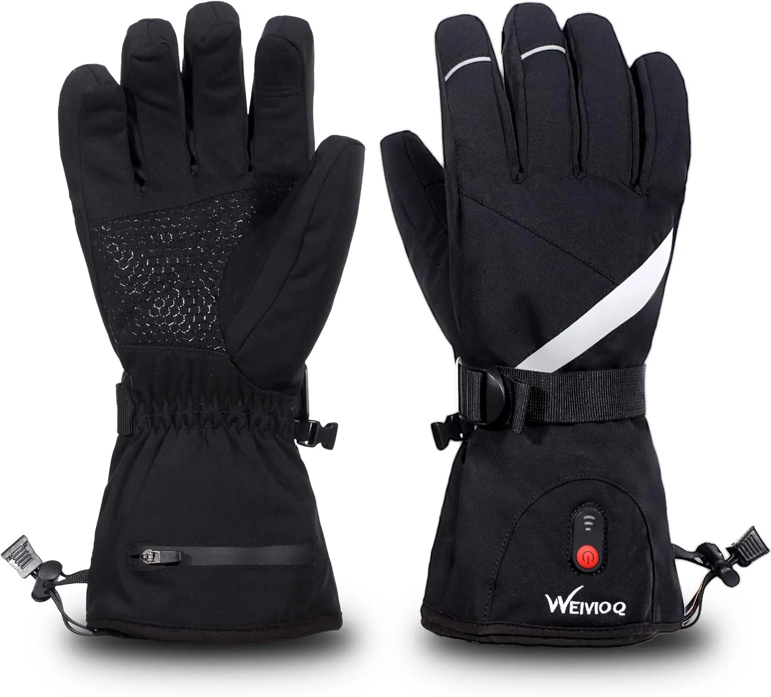 Heated Gloves for Men Women Rechargeable Electric Waterproof Thermal Warm Work Winter Gloves Hand Warmers for Hunting Fishing Cycling Hiking Skiing