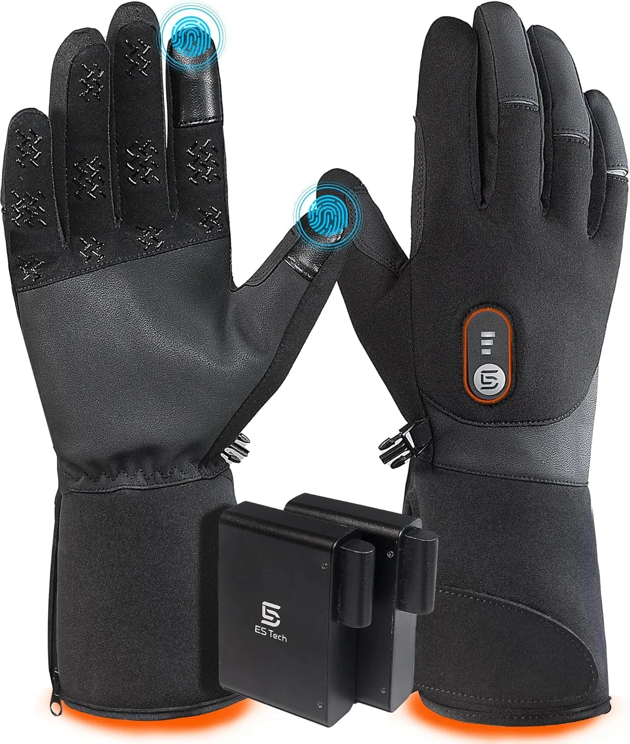 Heated Gloves with Rechargeable 7.4V 2800mAh Battery for Men and Women,Wear-Resistant Heated Work Gloves,Thin, Soft