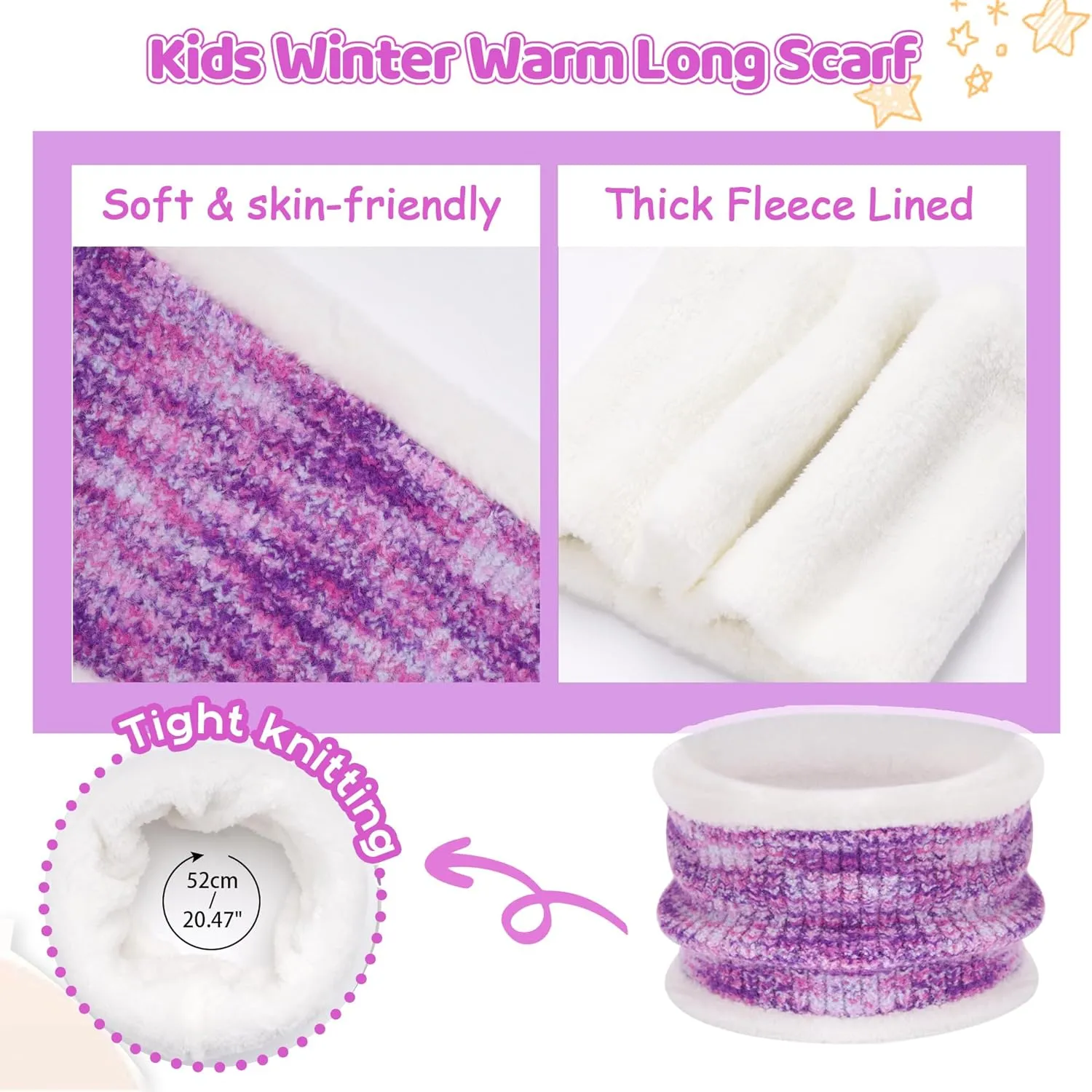 Kids Toddlers Winter Beanie Hats Gloves Neck Scarf Warm Knit Set Gifts for 0 6 12 Months 1 2 3 4-8 Year Old Baby Boys Girls