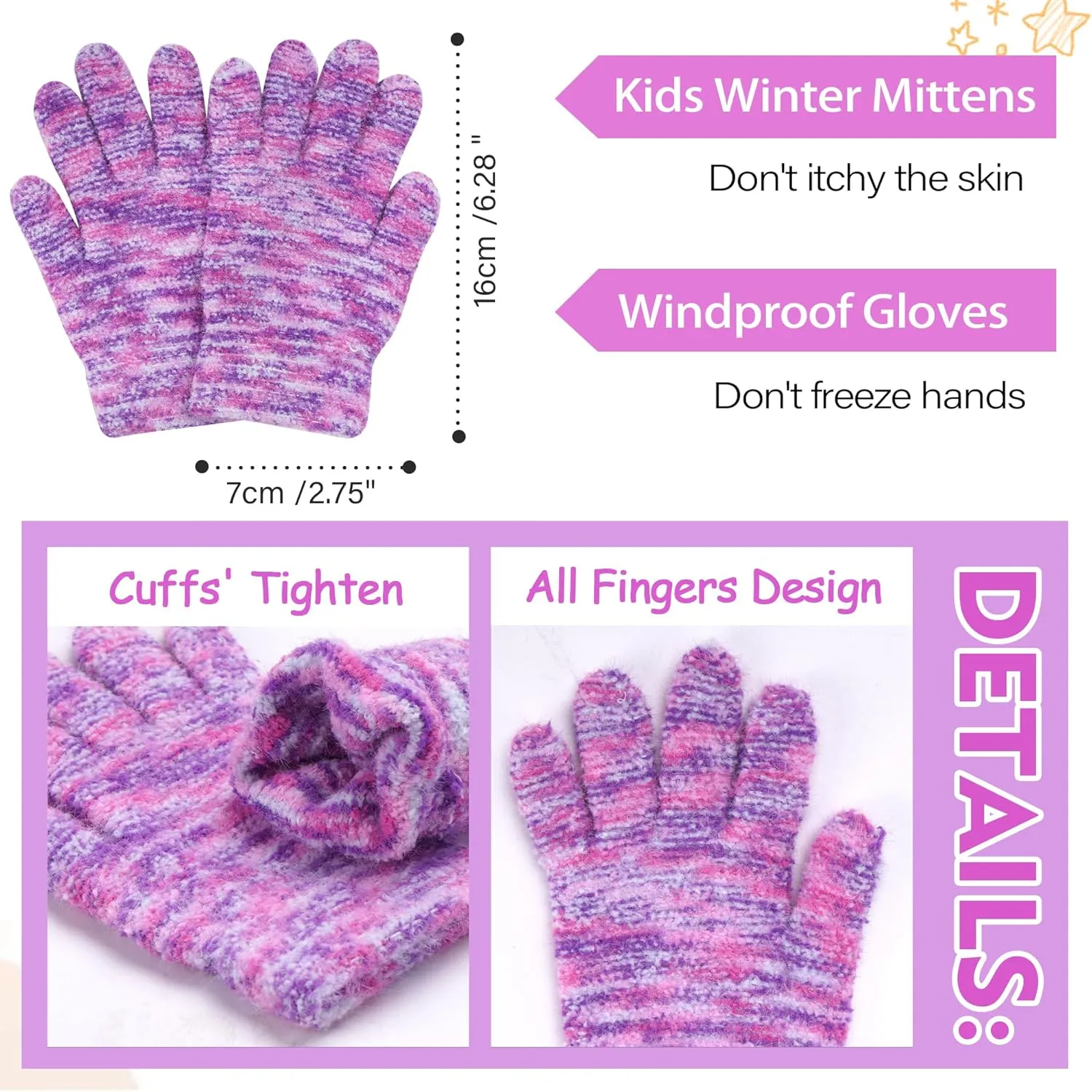 Kids Toddlers Winter Beanie Hats Gloves Neck Scarf Warm Knit Set Gifts for 0 6 12 Months 1 2 3 4-8 Year Old Baby Boys Girls