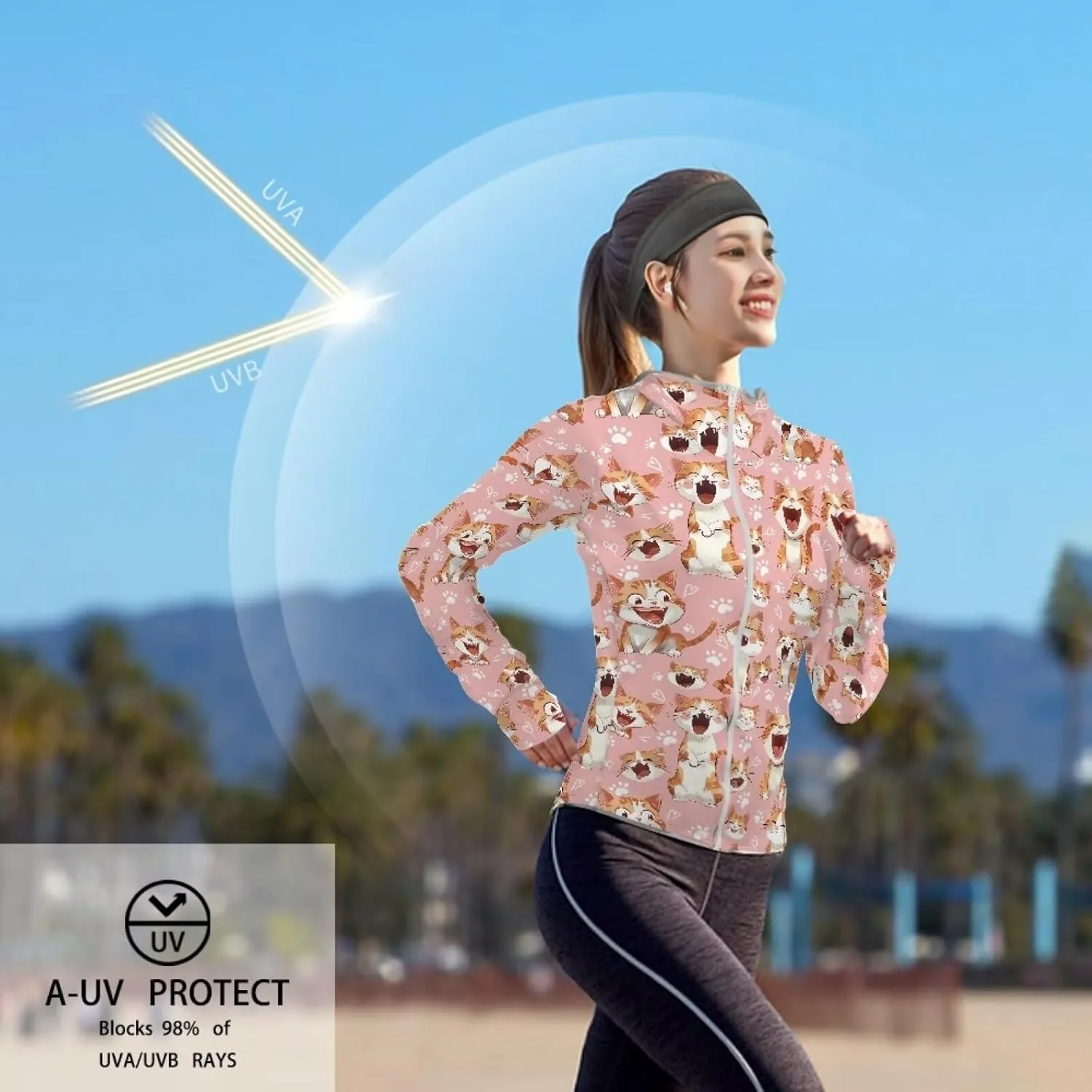 Long Sleeve Womens Sun-Proof Jacket Lightweight Cooling Sunscreen Shirt