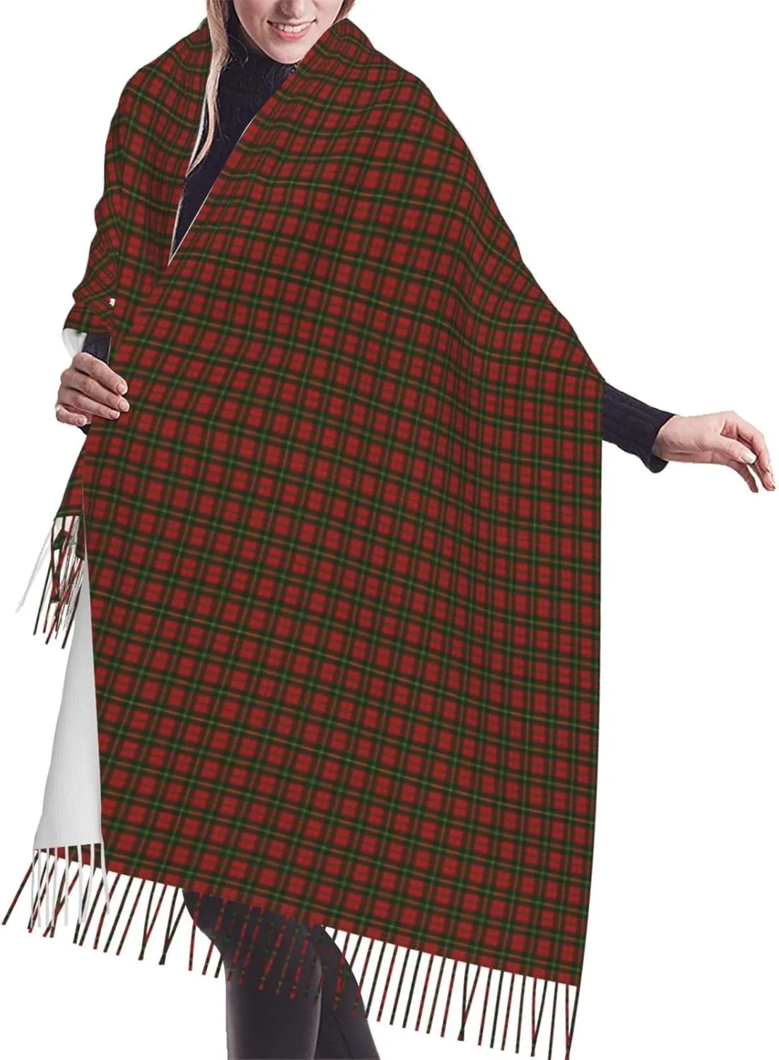 Macgregor Ancient Scottish Tartan Imitation Cashmere Tassel Scarf Winter Scarf Autumn Softest Classic Warm