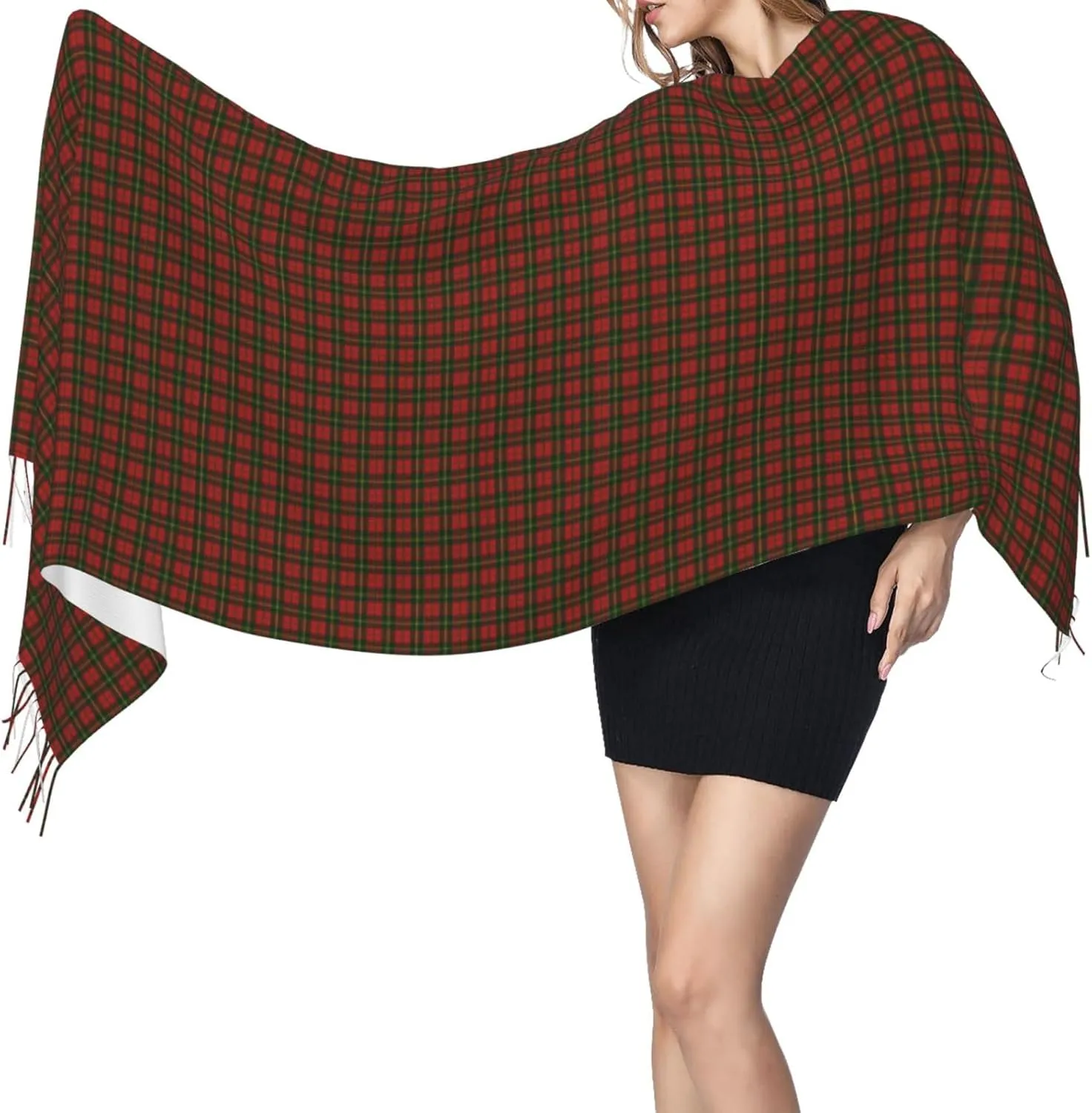 Macgregor Ancient Scottish Tartan Imitation Cashmere Tassel Scarf Winter Scarf Autumn Softest Classic Warm
