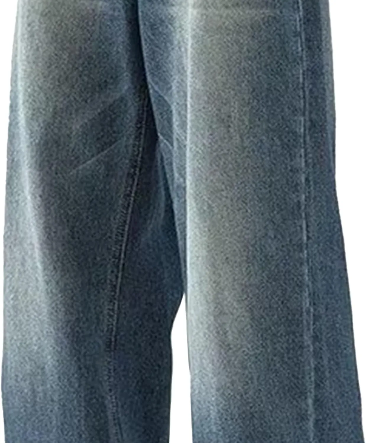Men's Straight Leg Jeans Distressed Patchwork Denim Pants Stretchy Comfortable Fit