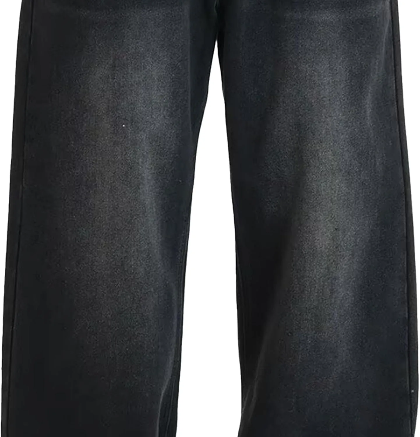 Men's Straight Leg Jeans Distressed Patchwork Denim Pants Stretchy Comfortable Fit