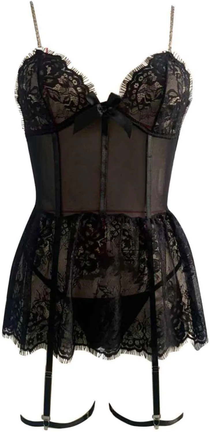 Plus Size Lace Bodysuit Sexy Lingerie Elegant Teddy for Women Comfortable Wear All Seasons