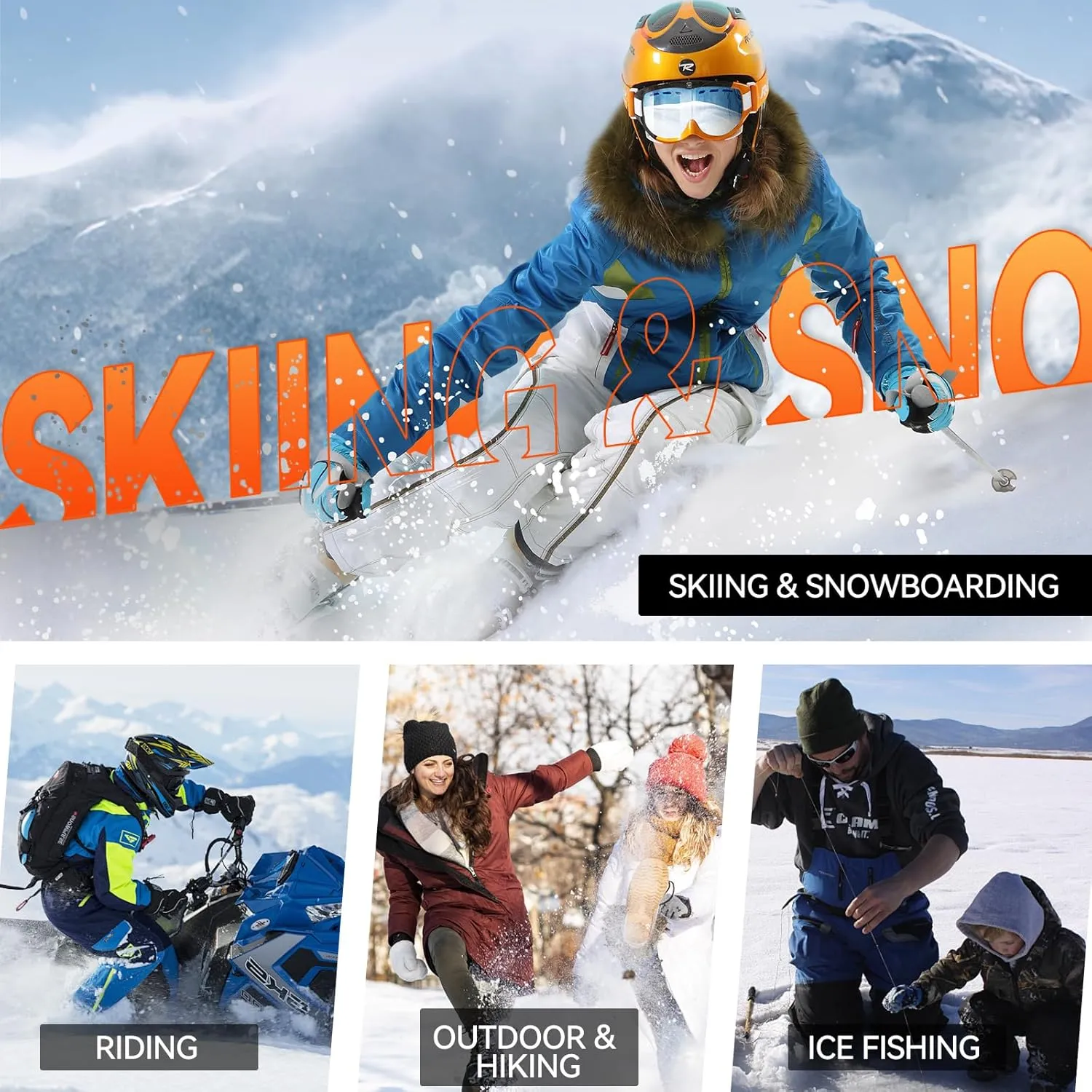 Savior Heated Glove Liners,Electric Heated Thin Gloves,Rechargeable,Suitable for Winter Driving,Typing,Running,etc.
