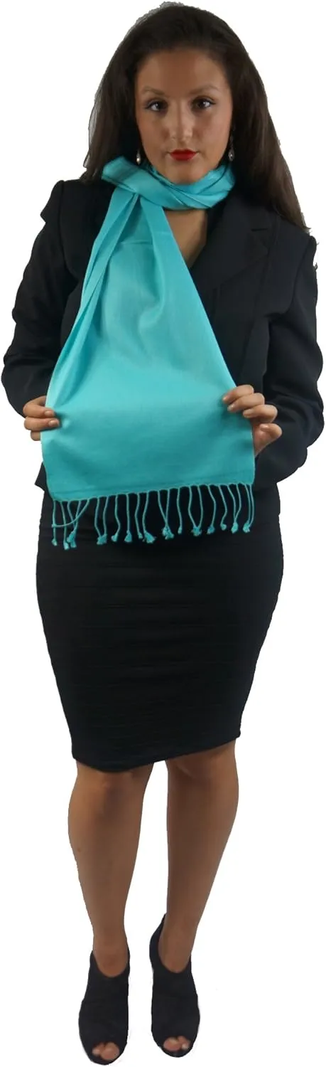 Scarf/Shawl- Pashmina Scarf from (Caribe Blue)