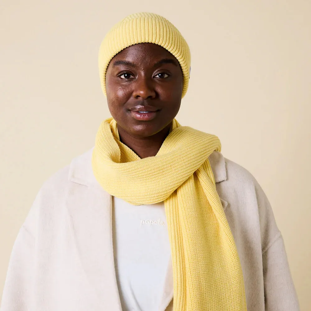 Scarves made of Merino Wool - Yellow