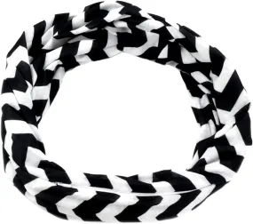 Shop Chevron Scarf for Women - Zipper Pocket Storage for Phone and Keys (Black)