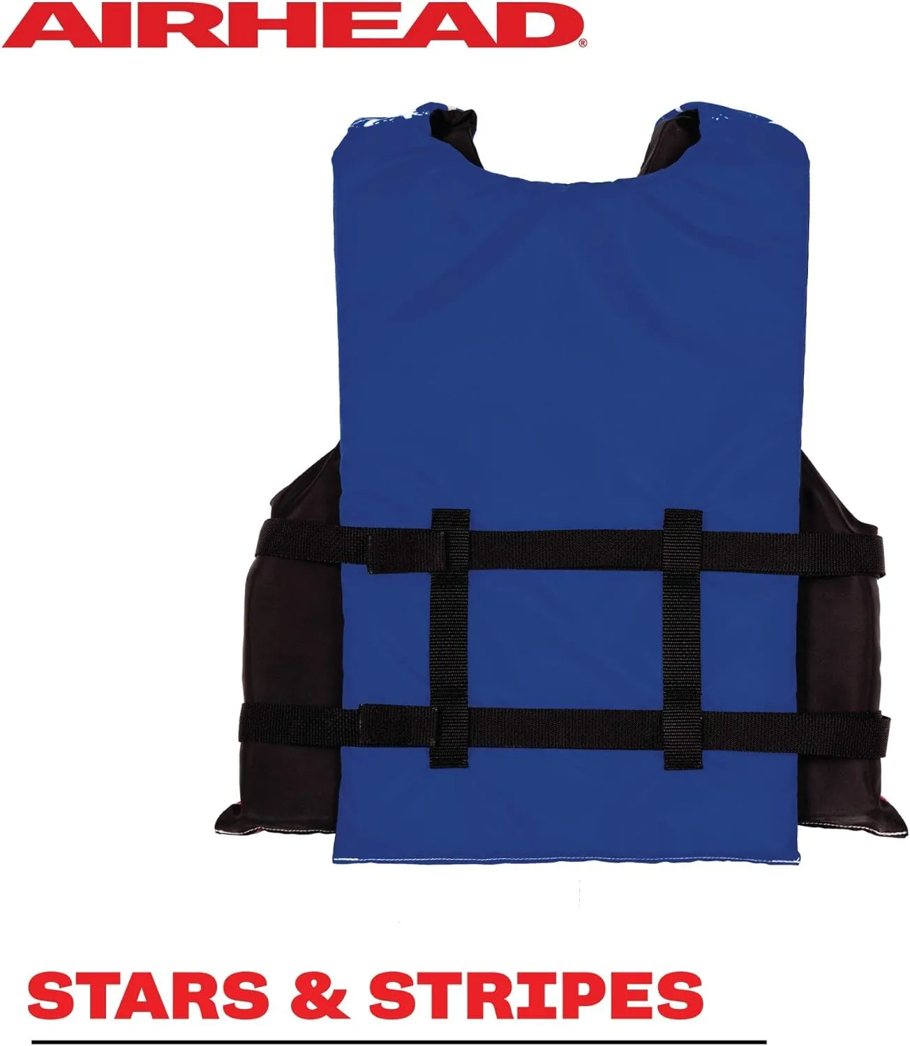 Sportstuff Type III Life Jacket US Coast Guard Approved Open Sides with 3 Body Belts & Buckles Quick Dry Fabric, Secure Fit, Comfortable Stars & Stripes