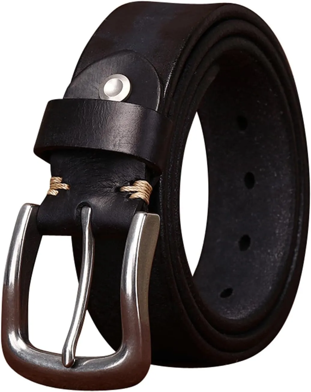 Sress Belts Leather Belt Men Genuine Leather Strap Luxury Pin Buckle Casual Belt 110/115/120/125/130cm Casual Belts