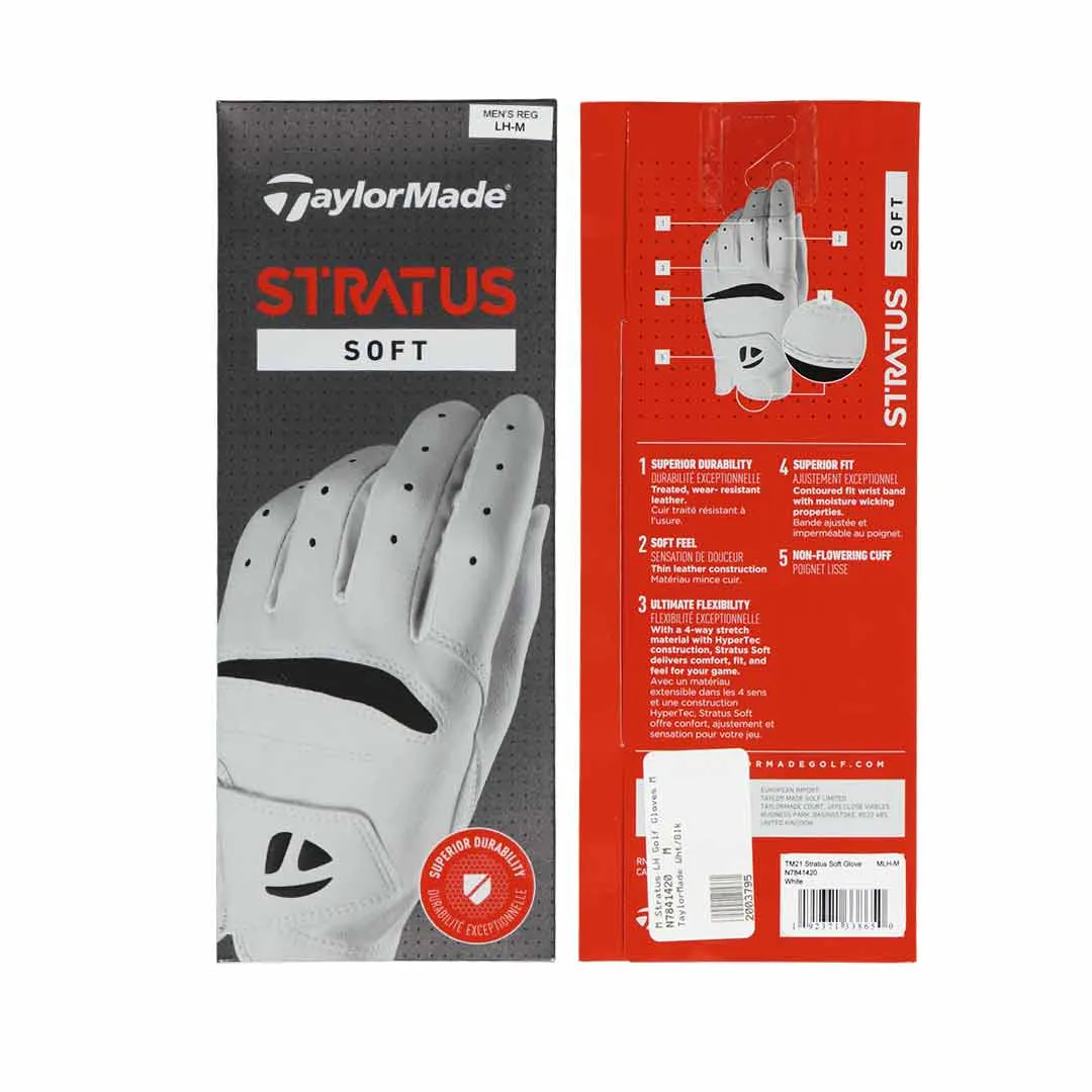 TaylorMade - Men's Stratus Left Hand Golf Gloves - Medium (N7841420)