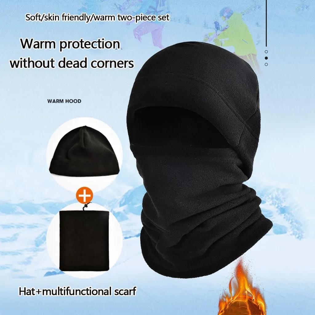 Winter Beanie Hat Scarf Touchscreen Gloves Set, Snow Warm Ski Skull Cap, Warm Thick Lined Neck Warmer for Men Women-E