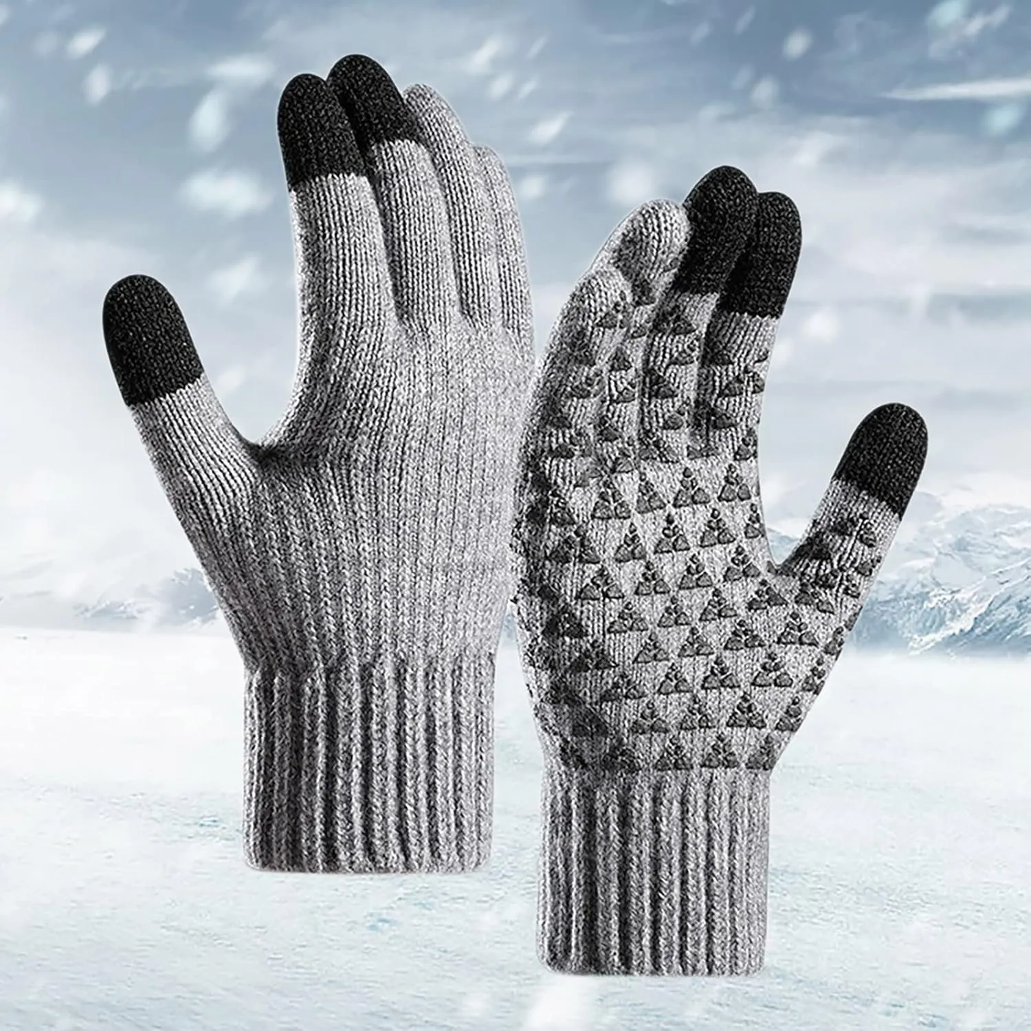 Women Winter Touchscreen Gloves Warm Lined Knit Winter Gloves with Touchscreen Fingers Gloves s Valentine's