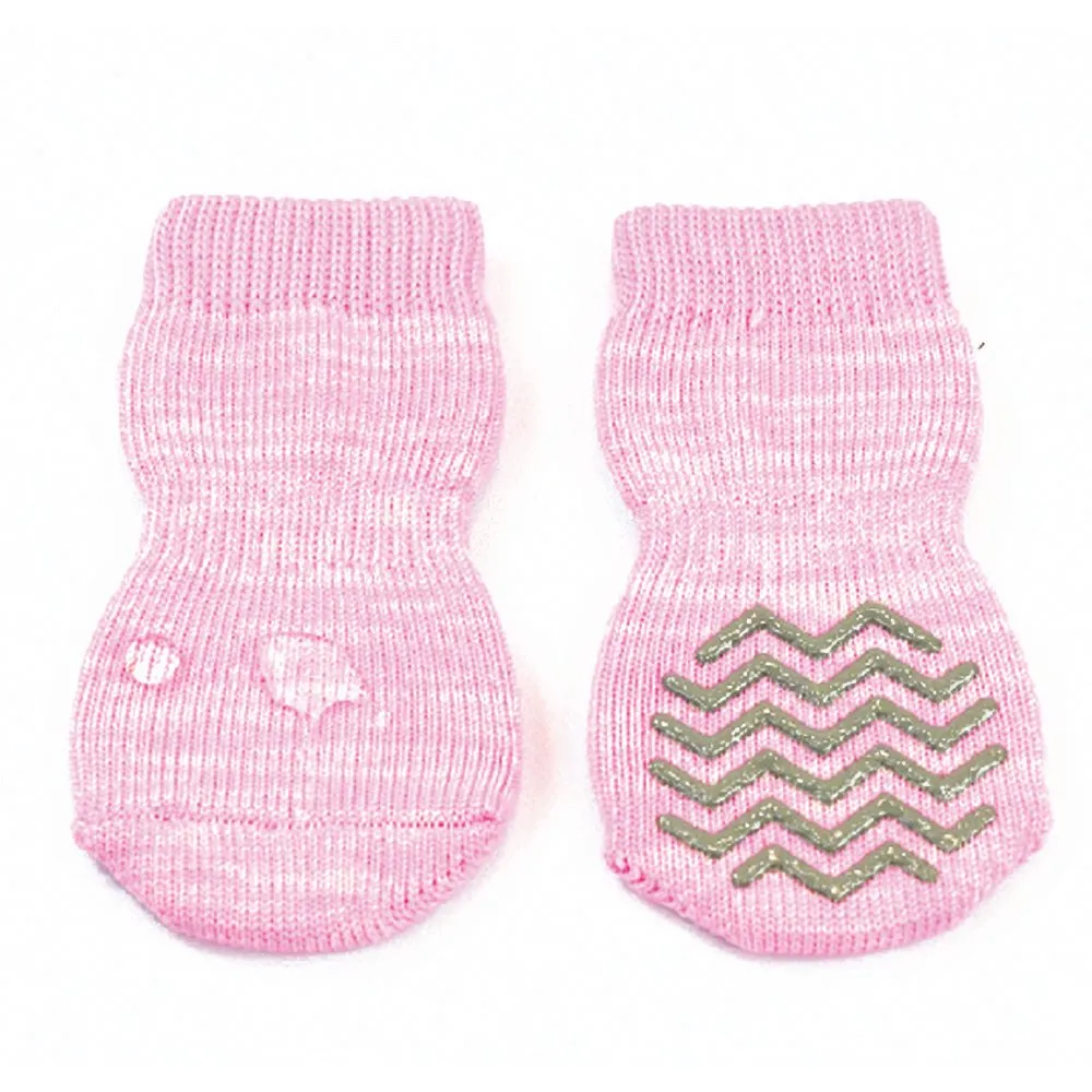 ZeeZ Hydrophobic Non-Slip Pet Socks Pink Large^^^