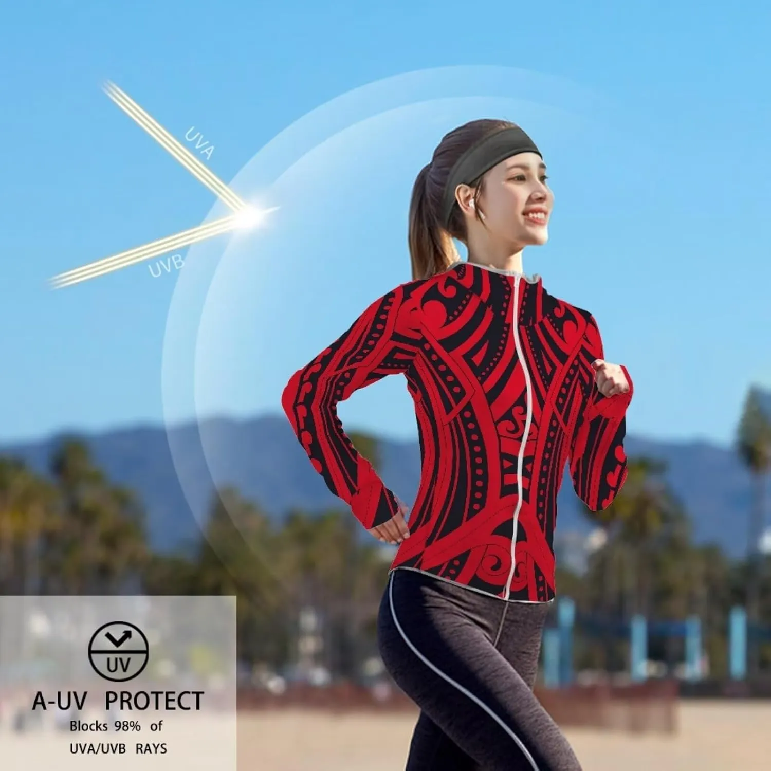 Zip UPF 50  Sun-Proof Hoodie Breathable Quick Dry Sun Protection Shirts